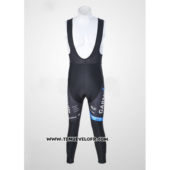 2011 Maillot Ciclismo Garmin Cervelo Blanc et Noir Manches Longues et Cuissard